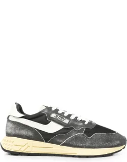 Panelled Sneakers With Logo Patch And Rubber Sole