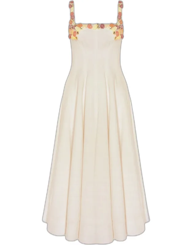 Beaded Fit-&-flare Midi Dress