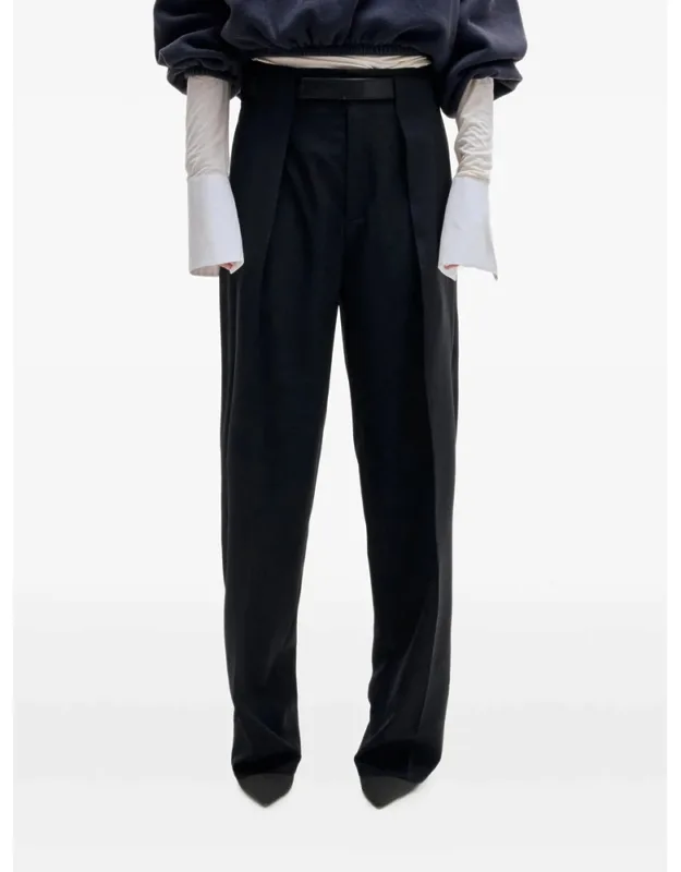 Belted Pleated Trousers