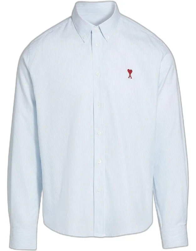 Classic Striped Wool Oxford Shirt