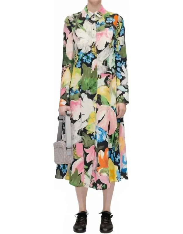 Front Placket Midi Polo Dress