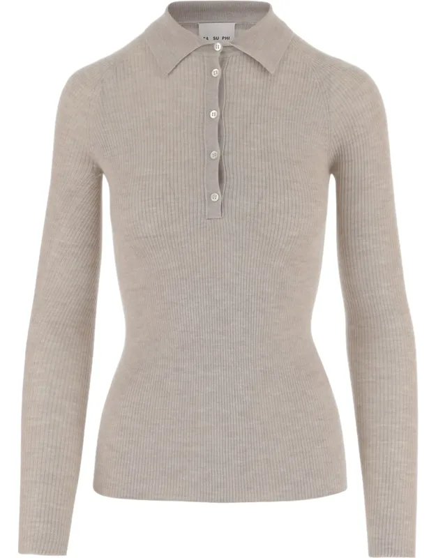 Cashmere And Silk Knitted Polo Shirt
