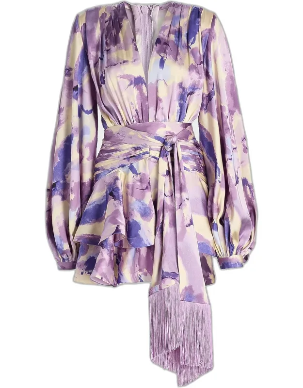 Wisteria Bedouin Abstract A-line Mini Dress