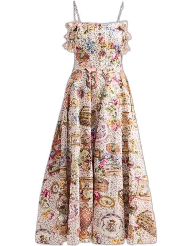 In The Heart Of Art Linen-silk Dress