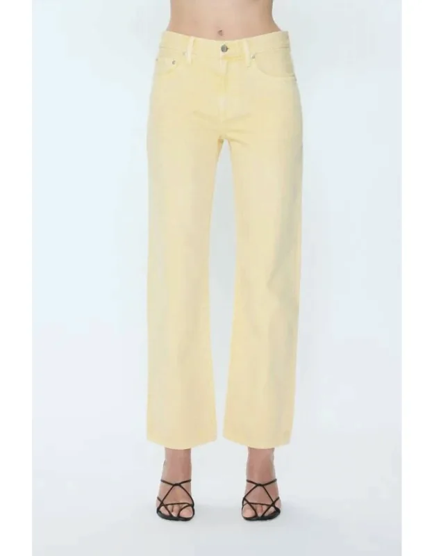 Lexi Mid Rise Bowed Straight Jeans