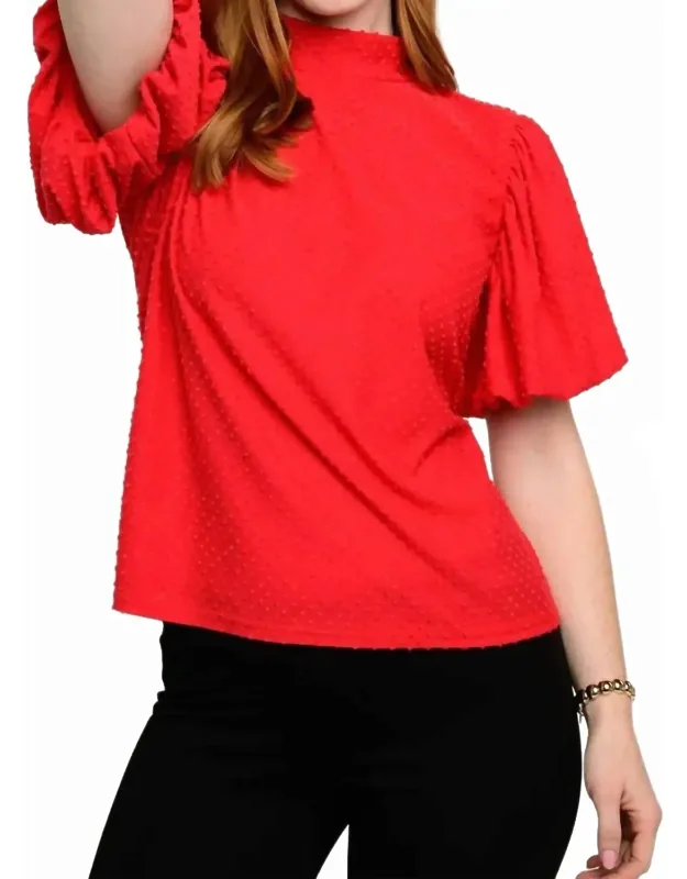 Tufted Dot Knit Top