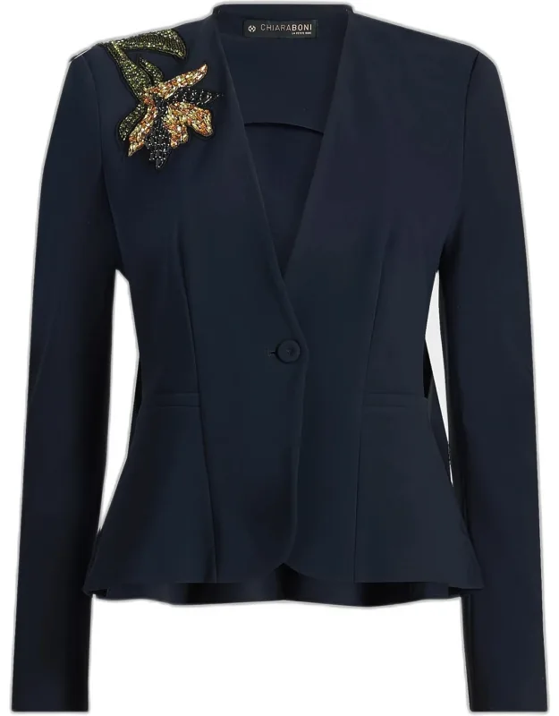 Floral Embellished Blazer