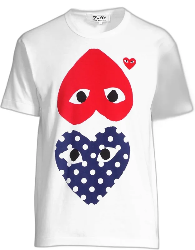 Polka Dot Heart Graphic T-shirt