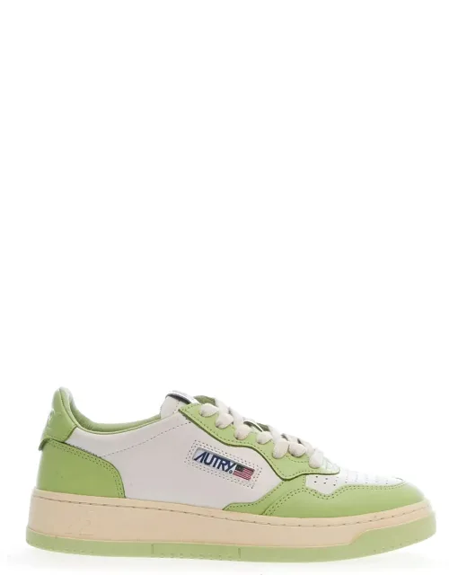 Snap Green Medalist Low Leather Sneakers