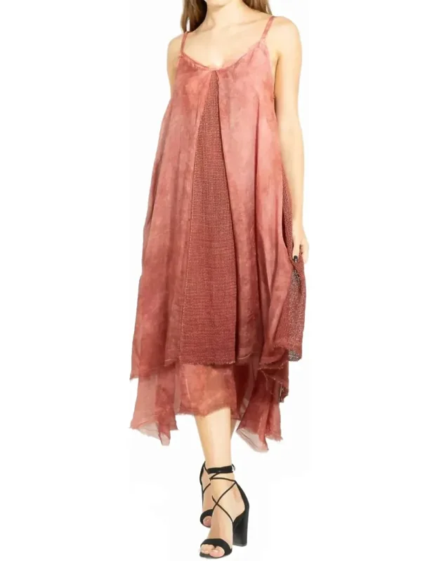 Mesh Slip Midi Dress