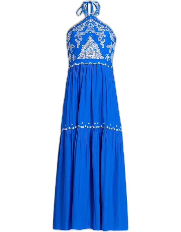 Paisley A-line Maxi Dress