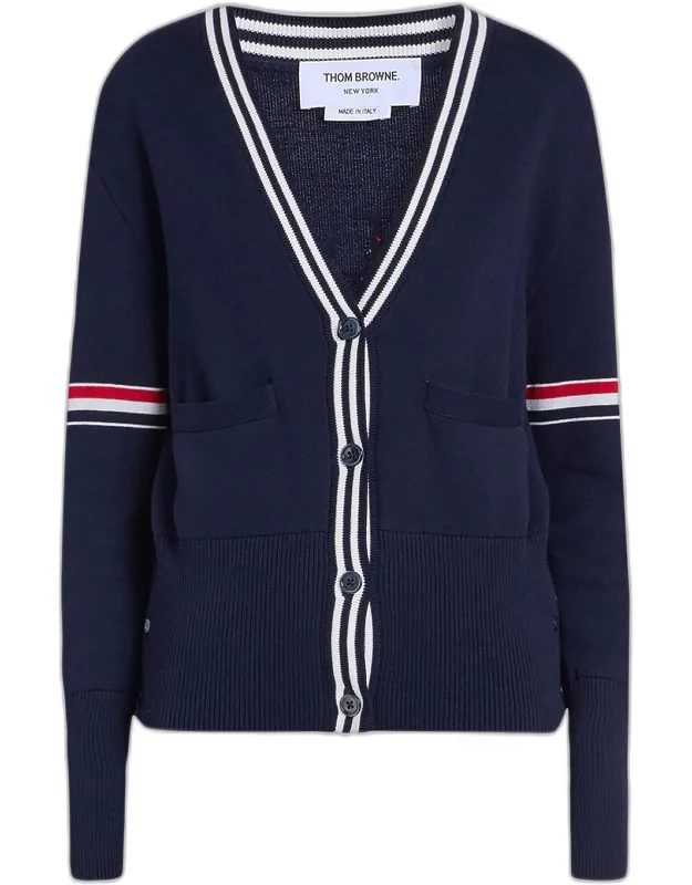 Sailboat Jacquard Cotton Cardigan
