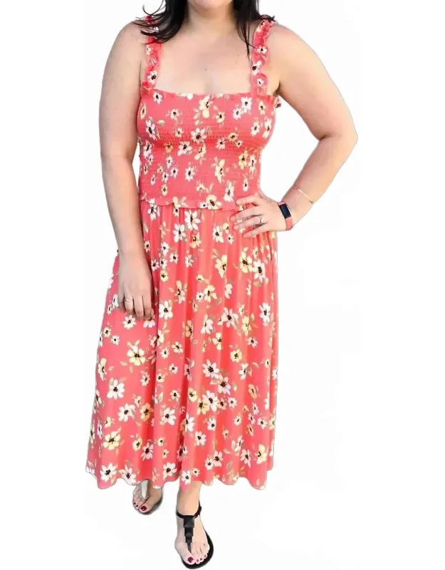 Floral Smocked Tank Dress