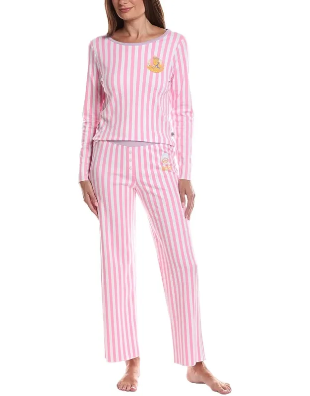Glinda Striped Pajama Set