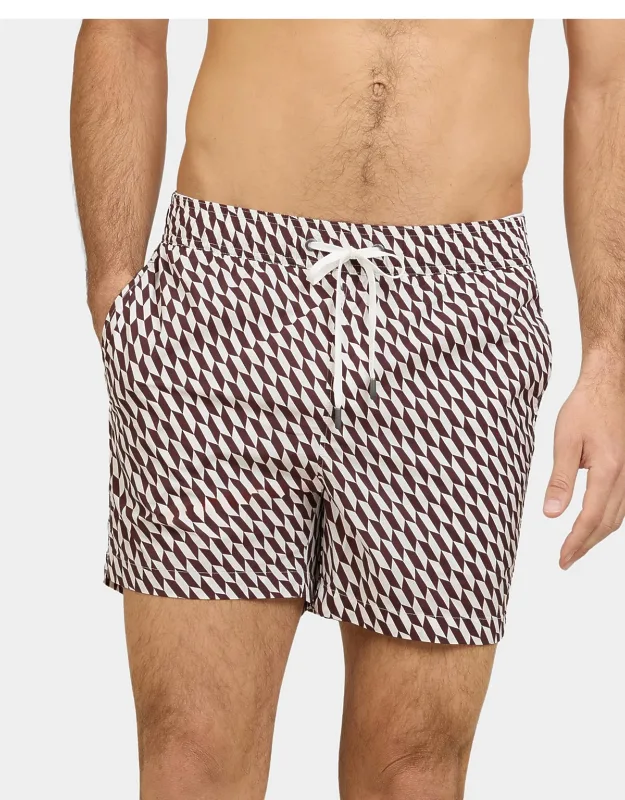 Charles Geometric Swim Trunks
