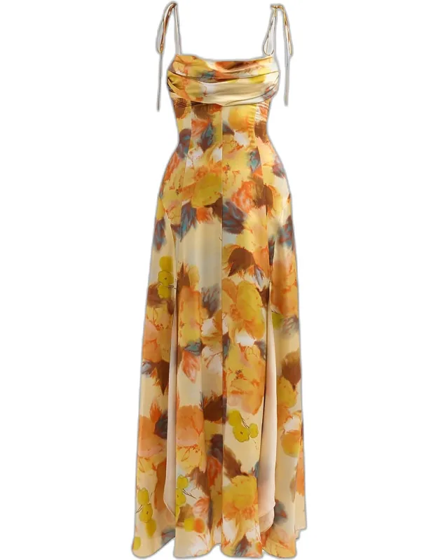 Watercolor Floral Maxi Dress