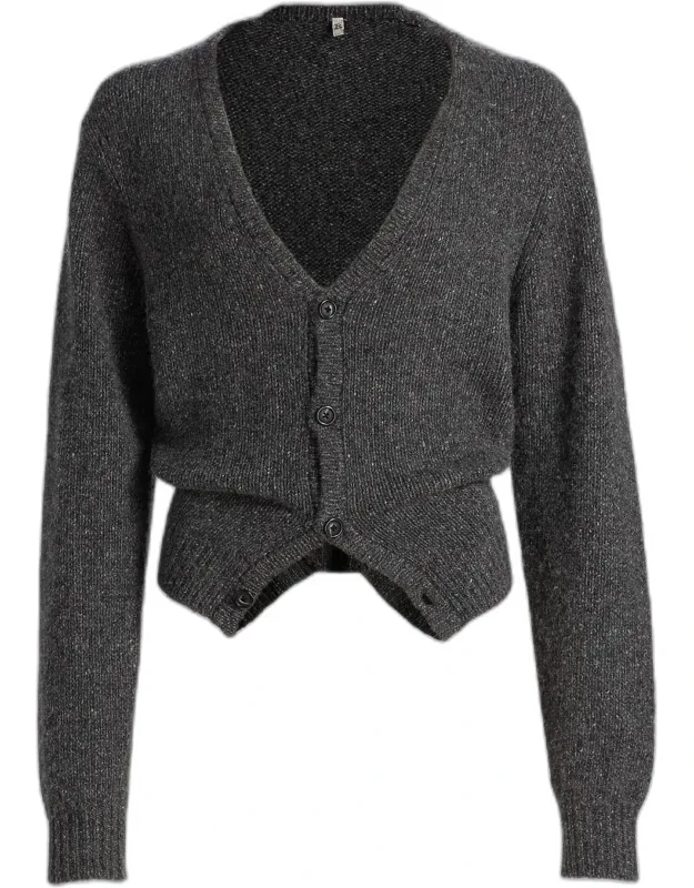 Cashmere Split-hem Cardigan