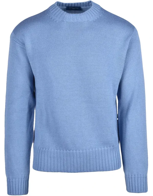 Crew Neck Sweater With Ribbed Details