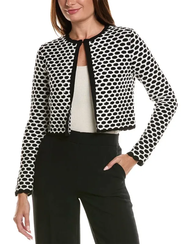 Honeycomb Sequins Knit Silk-blend Jacket