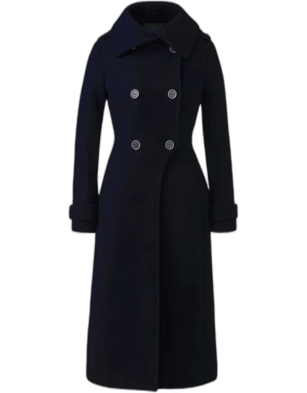 Wool-blend Military Coat