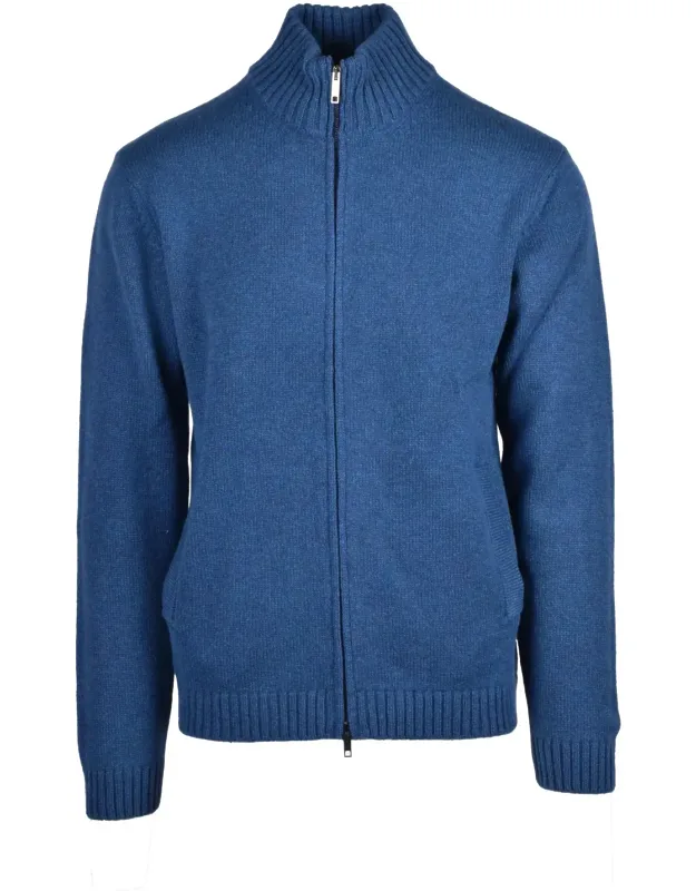 Merino Wool Zip Cardigan