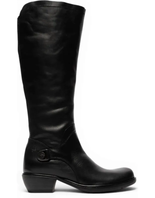 Leather High Heeled Riding Long Boots
