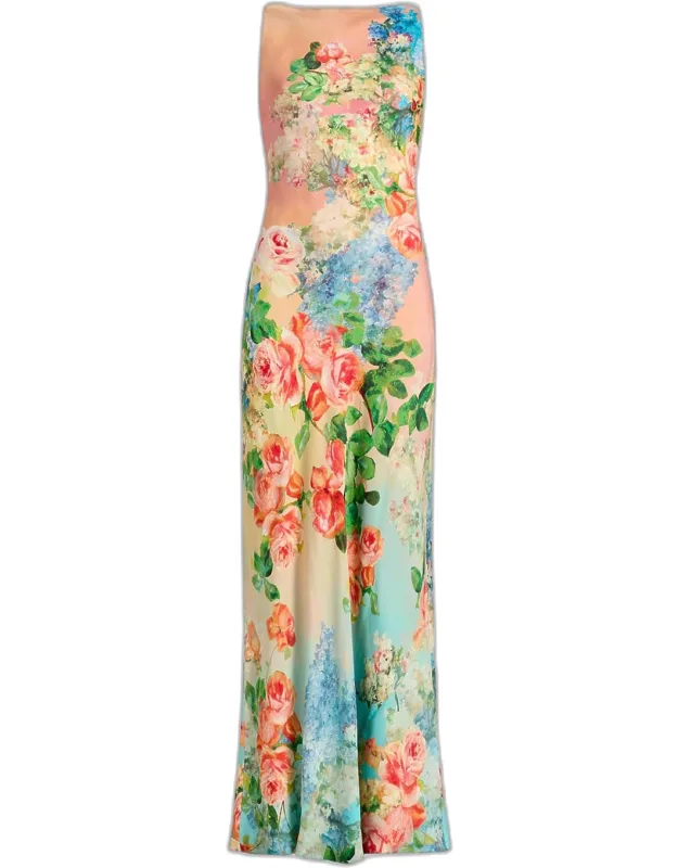 Floral Column Maxi Dress