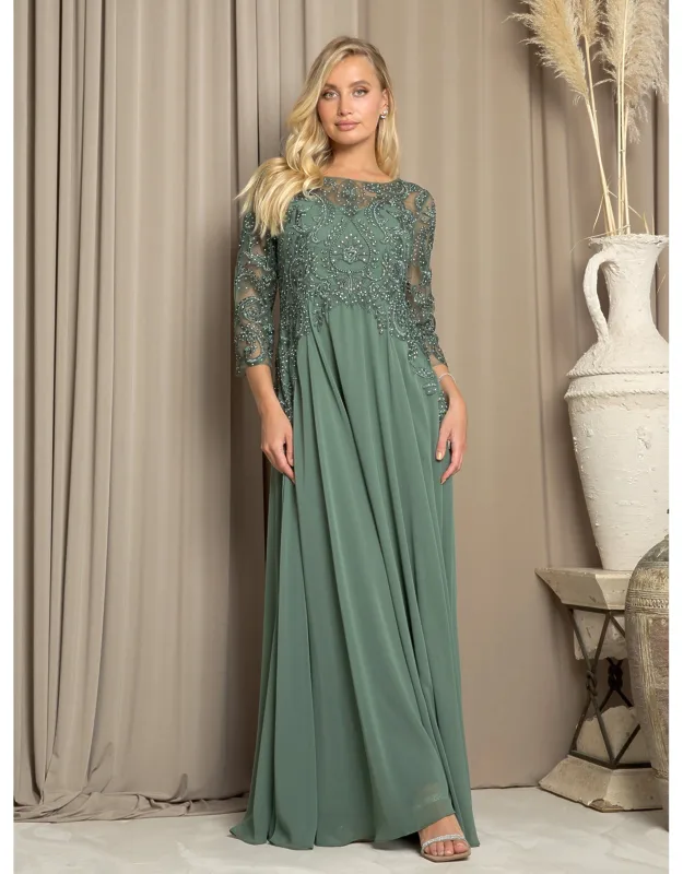 Formal 3/4 Sleeve Dress