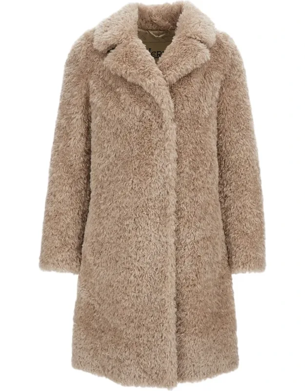 Faux Fur Lapel Coat