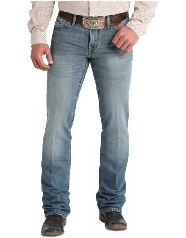 Mid Rise Slim Boot Cut Jeans