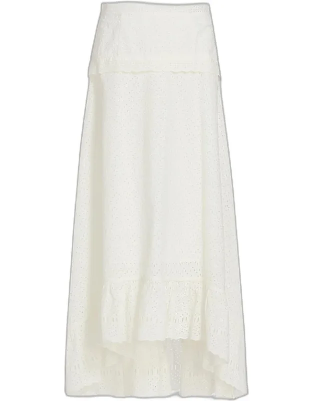 Violetta Cotton Eyelet Maxi Skirt