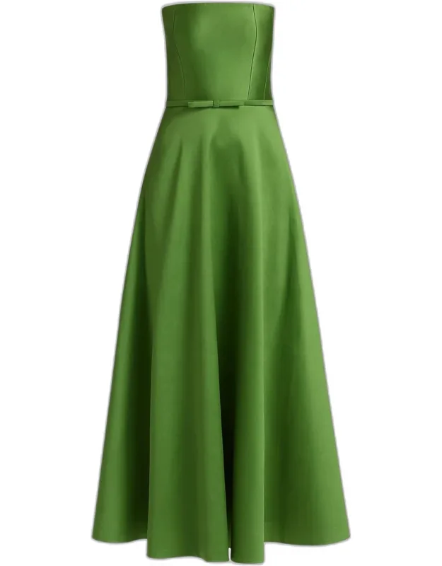 Darian Bow-detailed Strapless Cocktail Maxi Dress