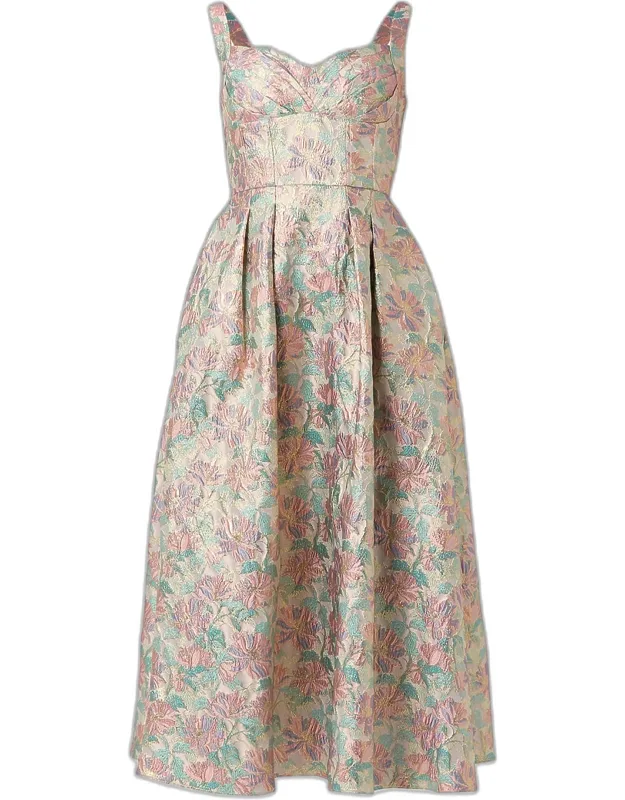 Ophelia Brocade Midi Dress