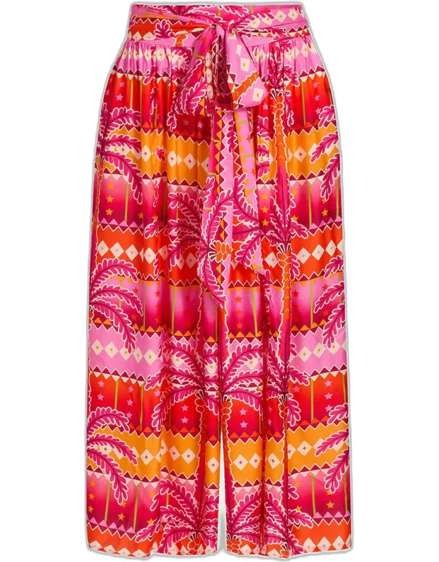Tropical Crop Palazzo Pants