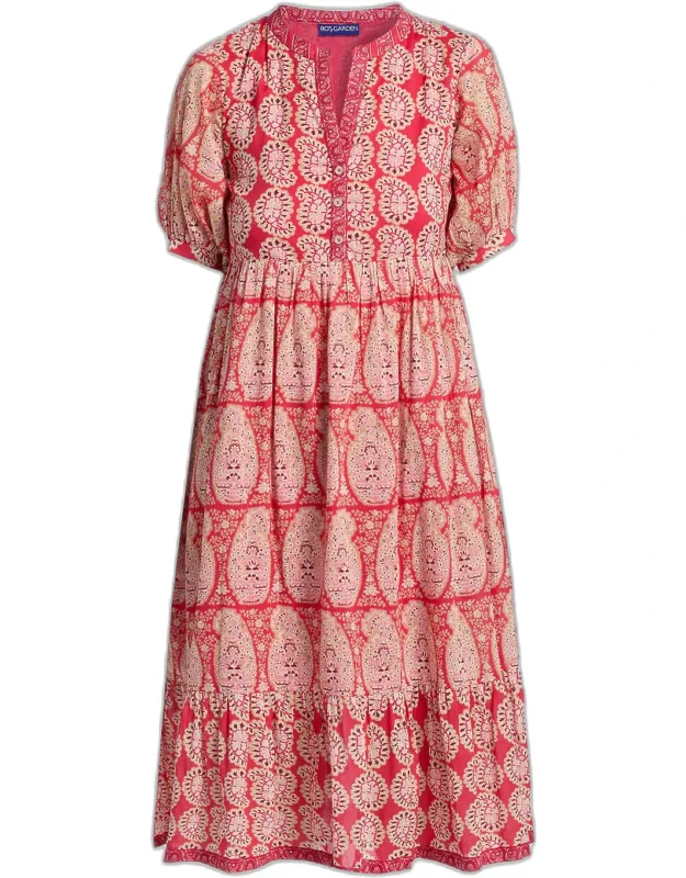 Paisley Cotton Midi Dress