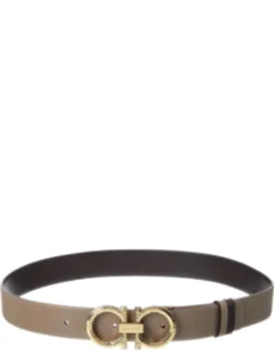 Gancini Reversible Leather Belt