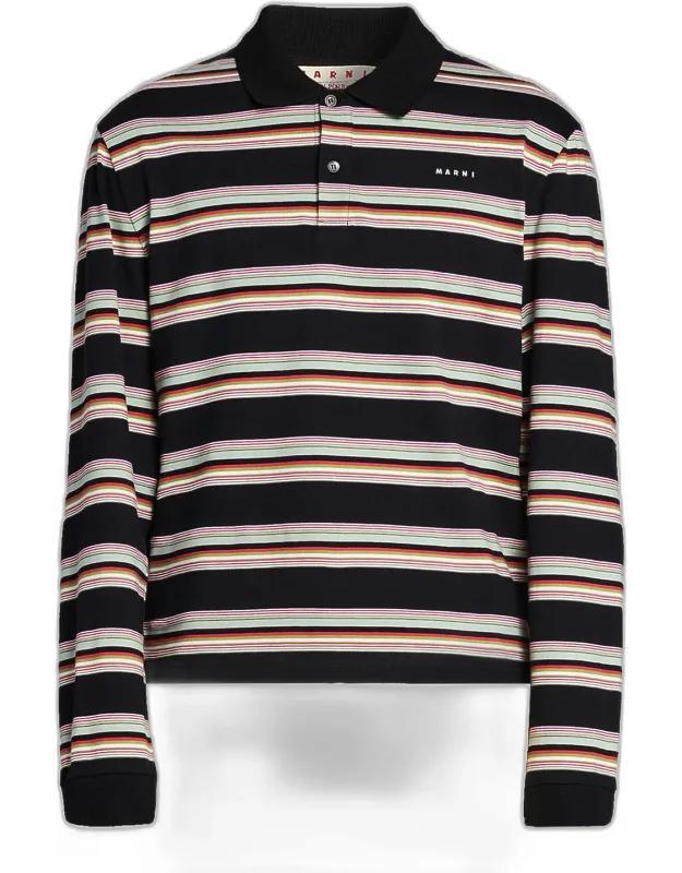 Striped Cotton Slim-fit Polo Shirt