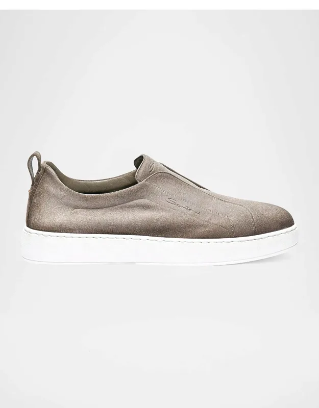 Victory Logo Suede Slip-on Sneakers