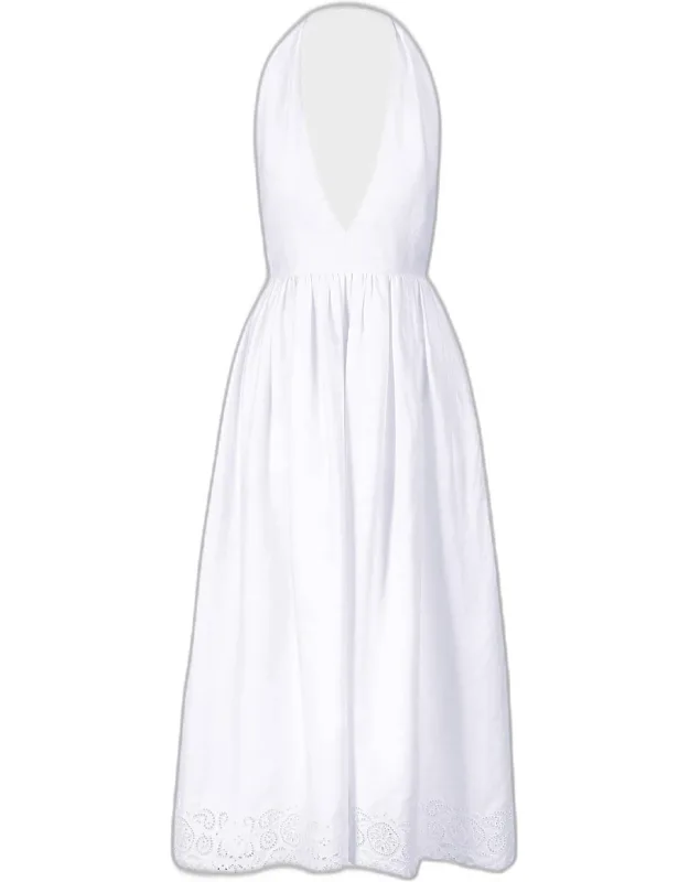 Linen Halter Midi Dress