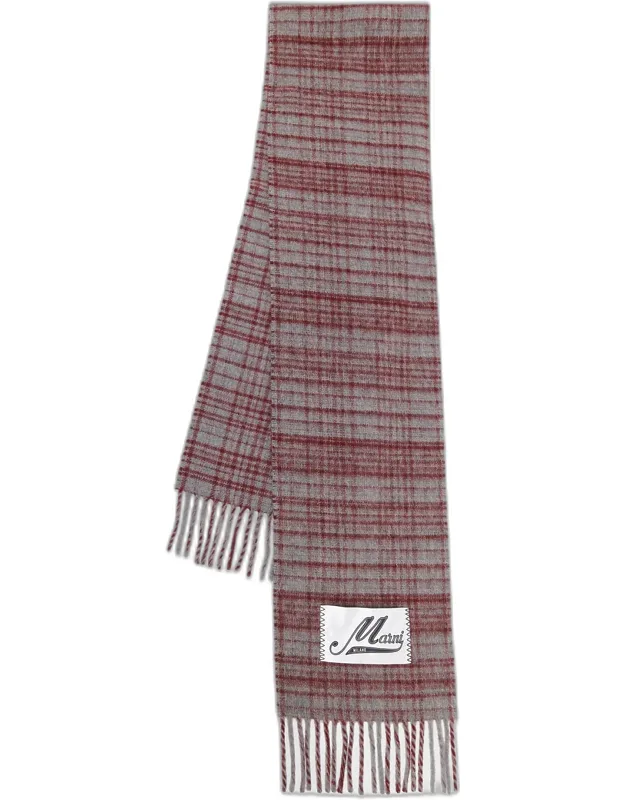 Fringed Wool-blend Scarf