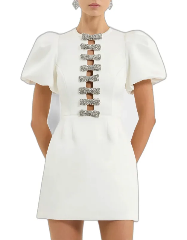Blaise Embellished-bow Minidress