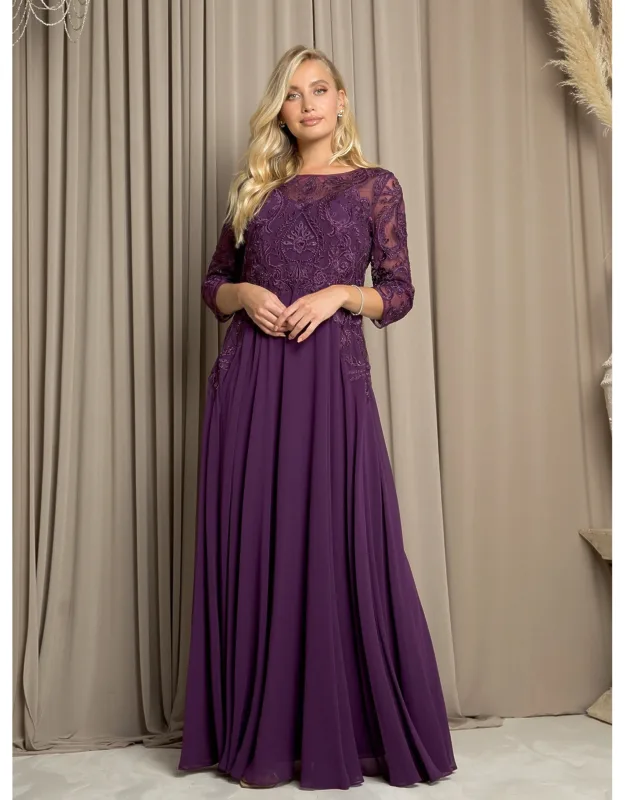 Formal 3/4 Sleeve Dress