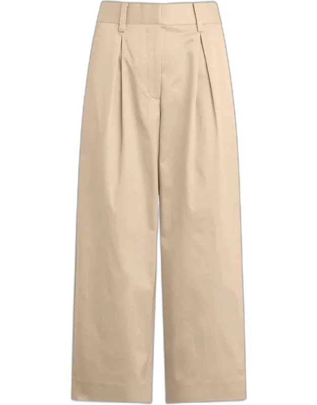 The London High-rise Wide-leg Crop Trousers