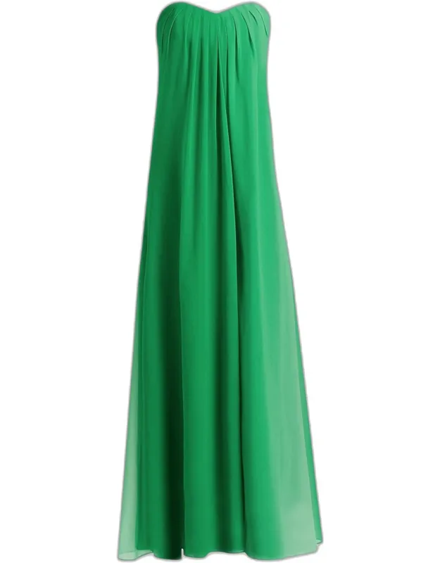Sunset Stripe Strapless Maxi Dress