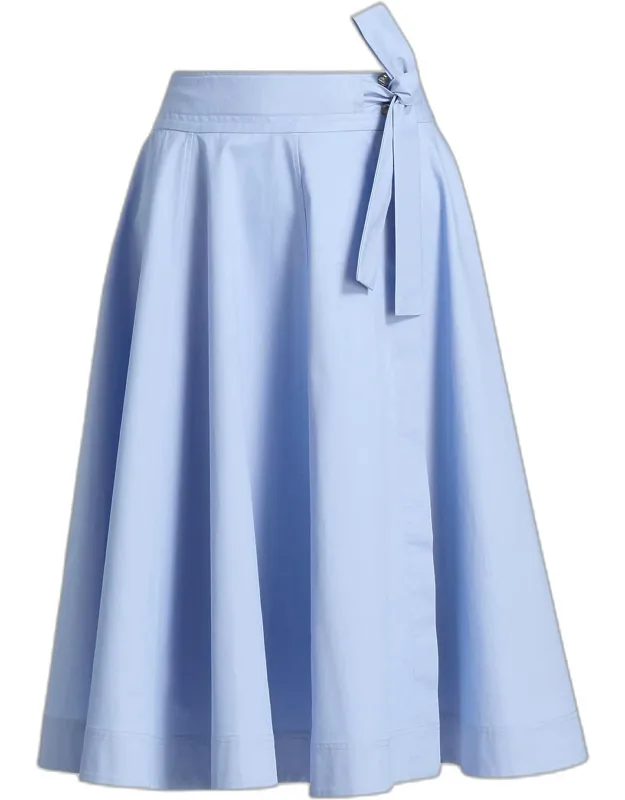 Cotton-twill Wrap Skirt