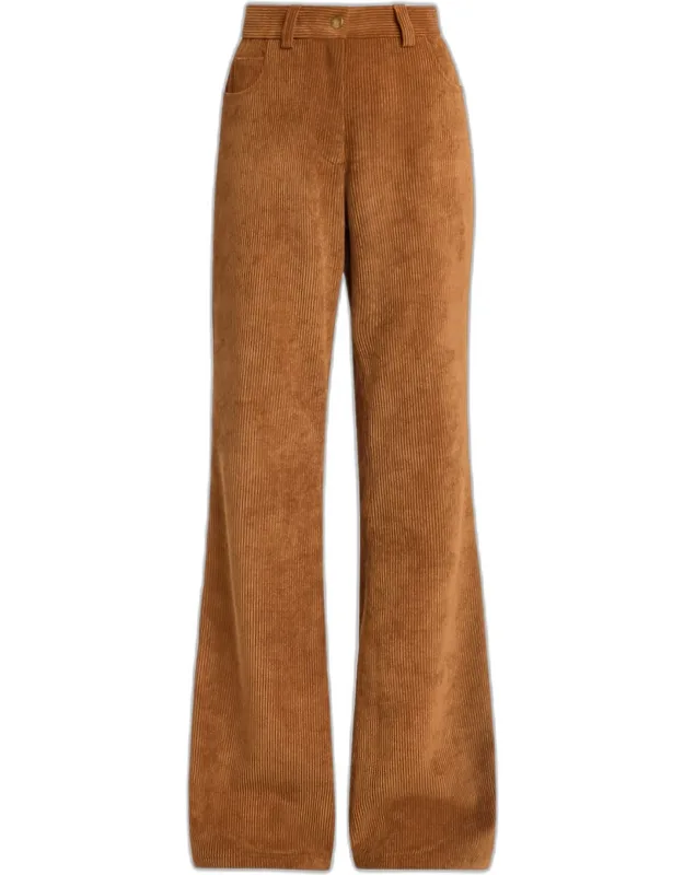 Wide-leg Corduroy Trousers
