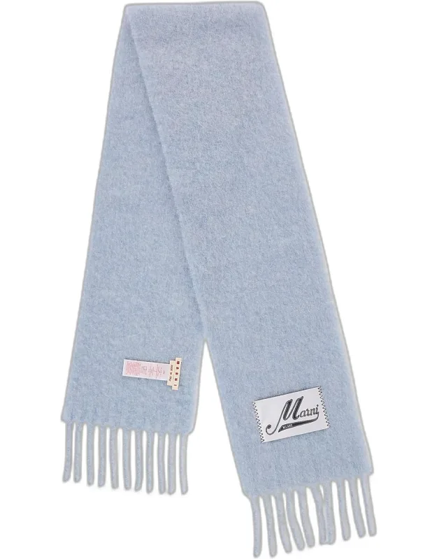 Alpaca Fringe-trimmed Scarf
