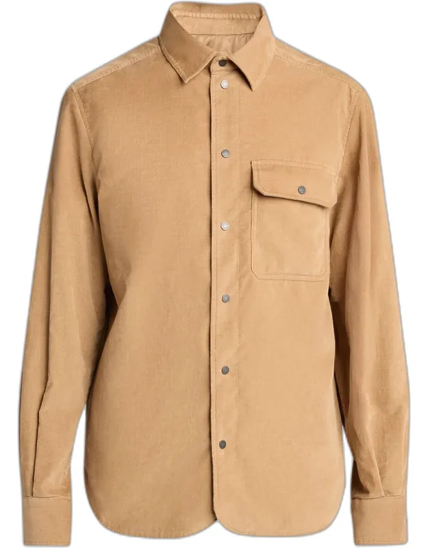 Cotton-leather Shirt Jacket