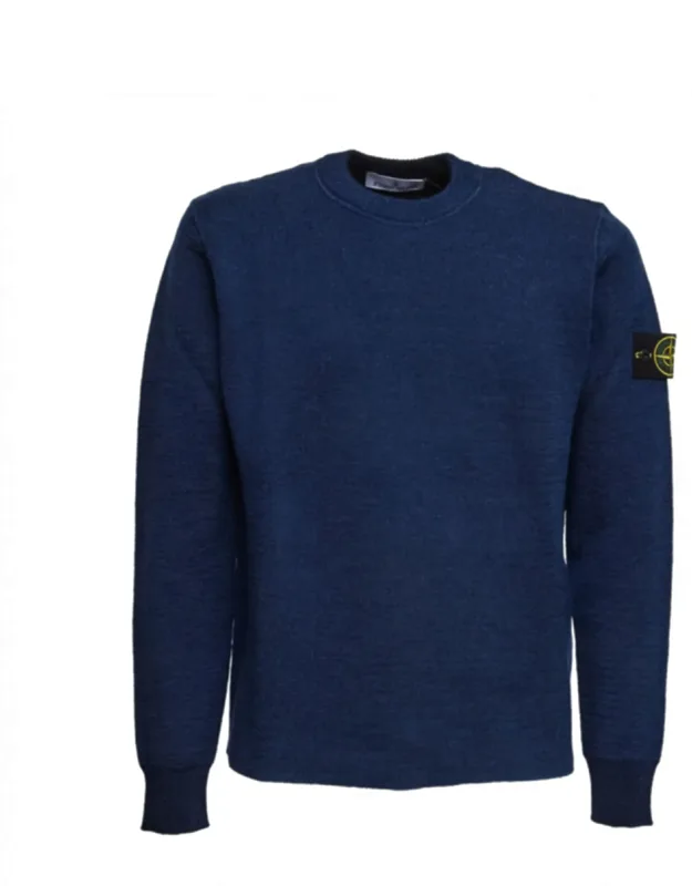 Rubberised Wool Blend Crewneck Sweater