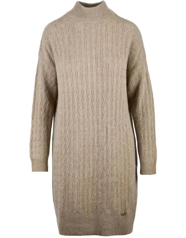 Cable High-neck Dress